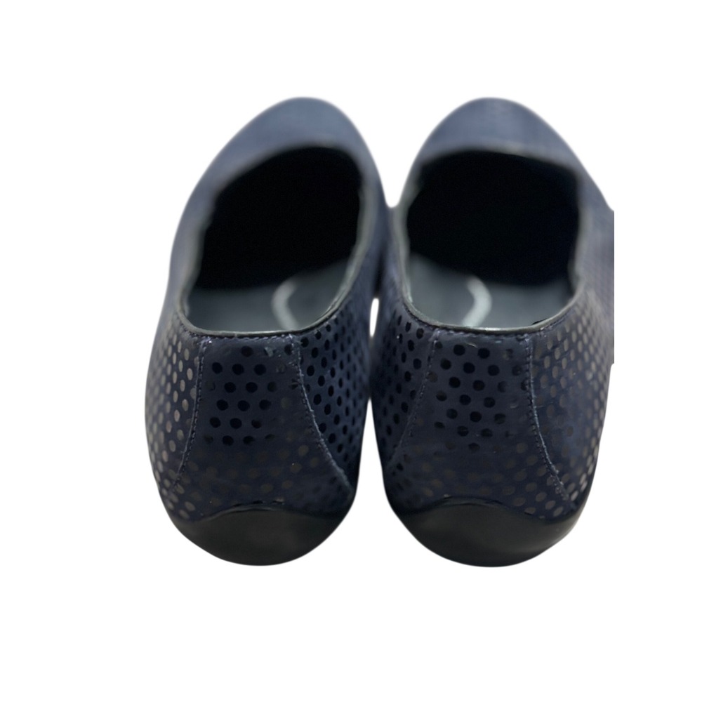 Dansko Navy Blue Metallic Polka Dot Slip On Loafers‎ Flats Size 38 - Picture 5 of 7